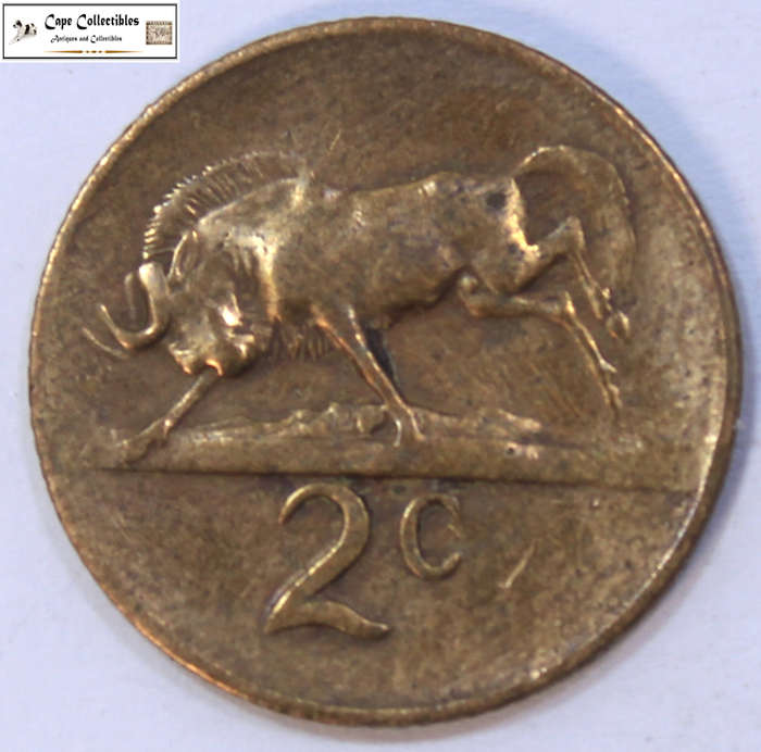 South Africa 2 Cent 1967 Coin Van Riebeeck Circulated