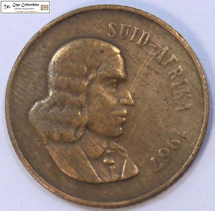 South Africa 2 Cent 1967 Coin Van Riebeeck Circulated