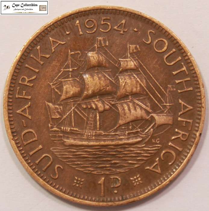 South Africa 1 Penny 1954 Coin Circulated