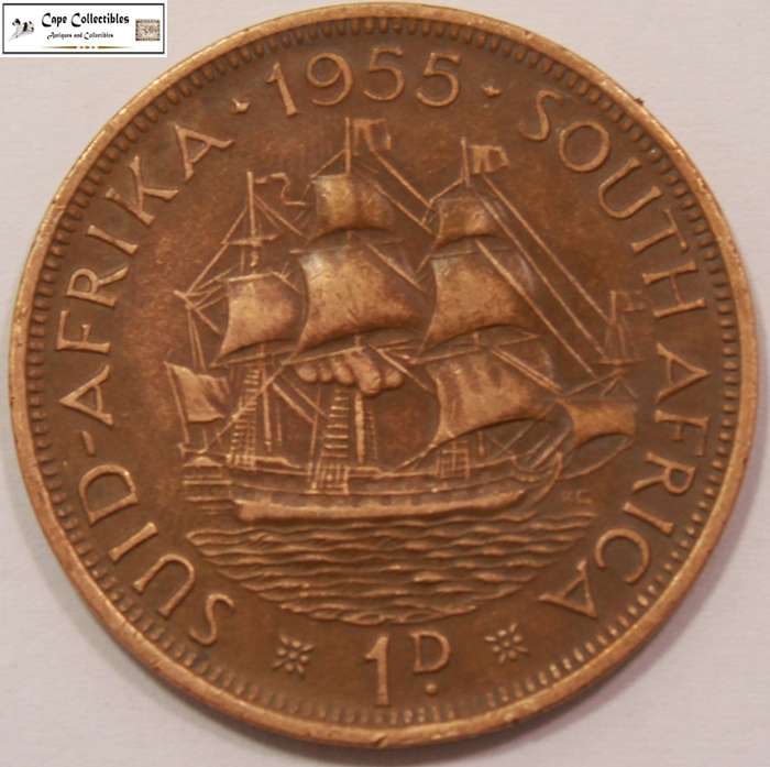 South Africa 1 Penny 1955 Coin Circulated