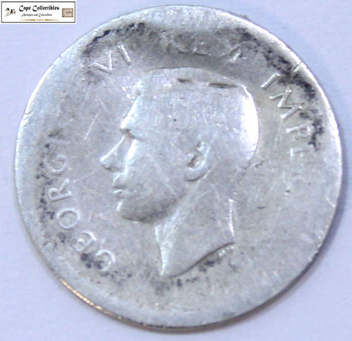 South Africa 3 Pence 1941 Tickey Coin Circulated