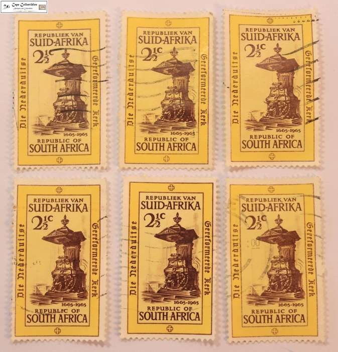 South Africa 6 x 2 1/2 Cent 1965 Dutch Reformed Church Stamp (Scott 308)