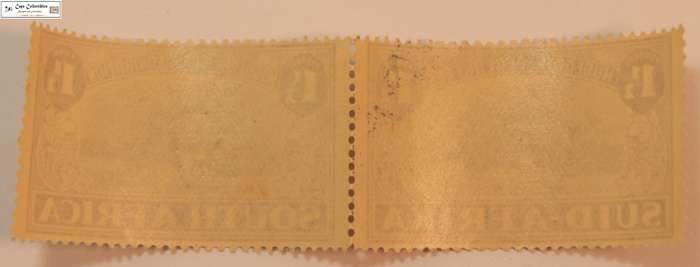 South Africa Pair 1 1/2 Pence 1938 Huguenot Commemoration Stamp (Scott B11)