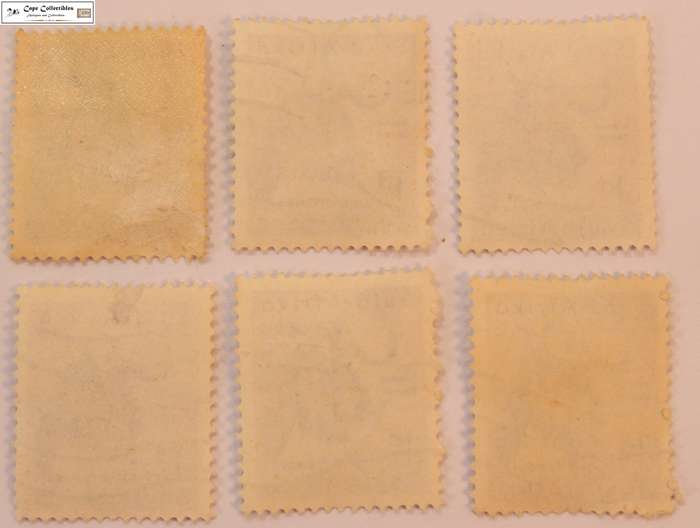 South Africa 6 x 1 Pence 1954 Wildebeest Stamps (Scott 222)