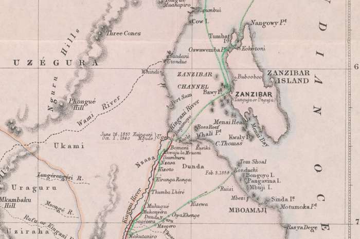 Zanzibar, Great Lakes and The Nile Map by Captain J H Speke 1857-1863 Digital Map Digital Download