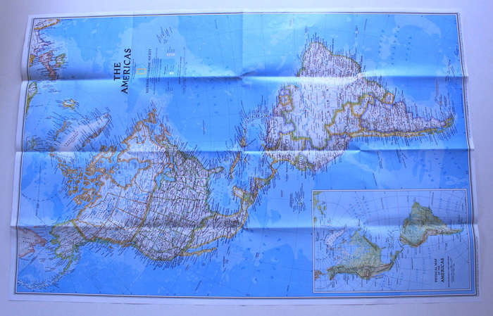National Geographic Folded Map The Americas, December 2000