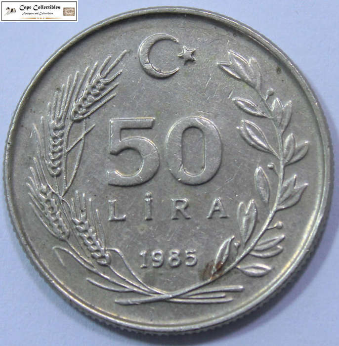 Turkiye 50 Lira 1985 Coin Circulated