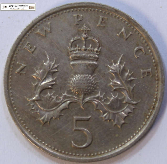 United Kingdom 5 New Pence 1980 Coin Circulated