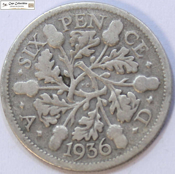 United Kingdom 6 Pence 1936 Coin Circulated