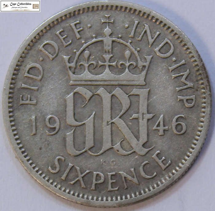 United Kingdom 6 Pence 1946 Coin Circulated