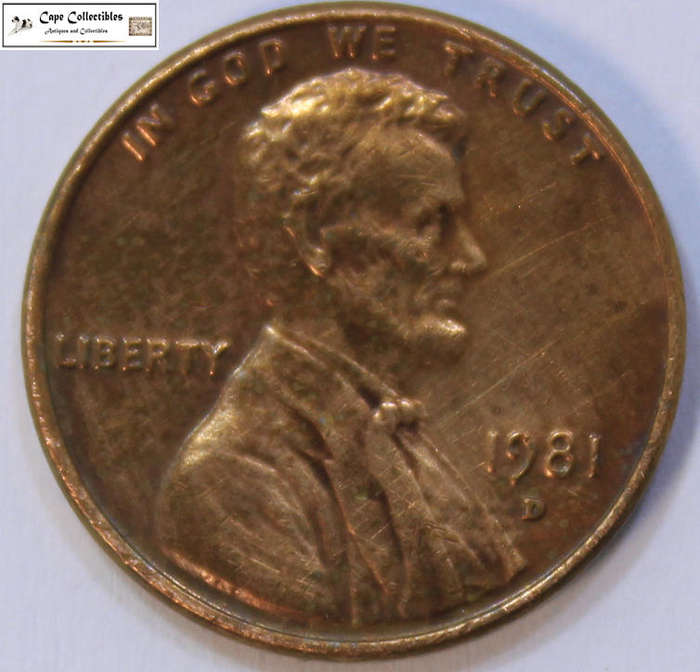 United States Of America 1981 1 Cent Coins "Lincoln Memorial" Circulated