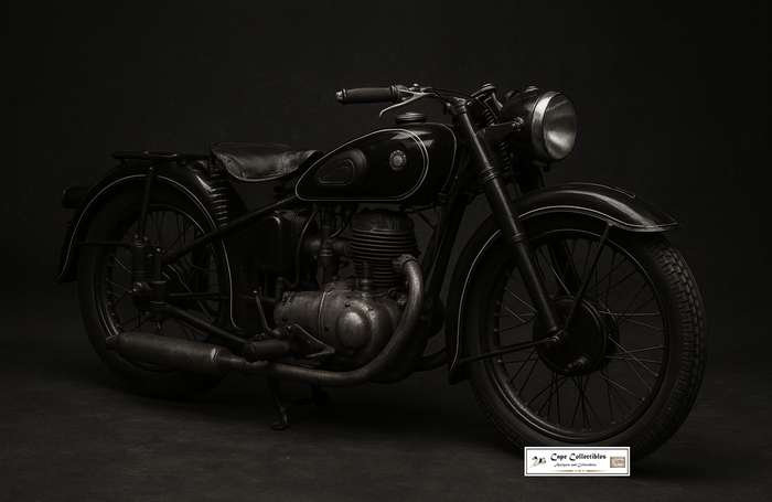Vintage Motorcycle Black and White Digital Download Image For Framing