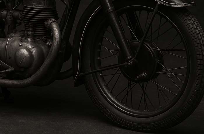 Vintage Motorcycle Black and White Digital Download Image For Framing