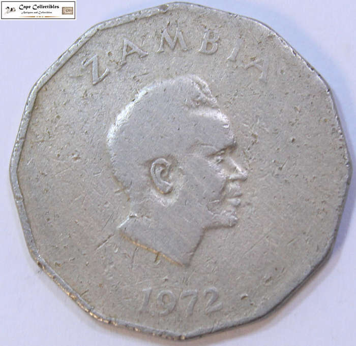 Zambia 50 Ngwee 1972 Coin Circulated