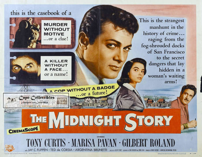 Vintage Film Noir The Midnight Story Poster Digital Download