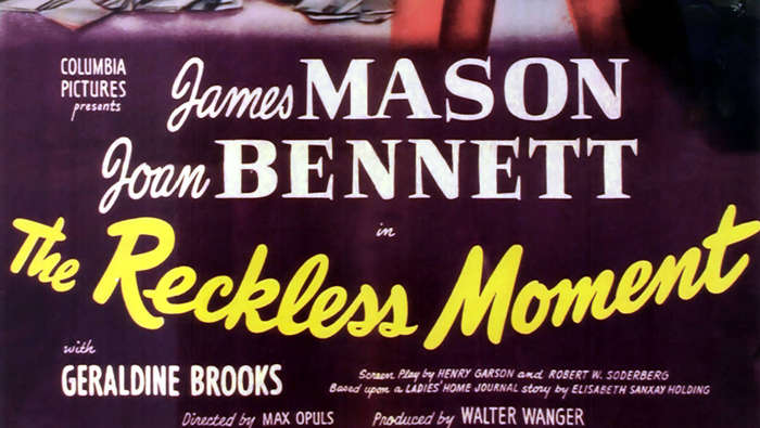 Vintage Film Noir The Reckless Moment Poster Digital Download