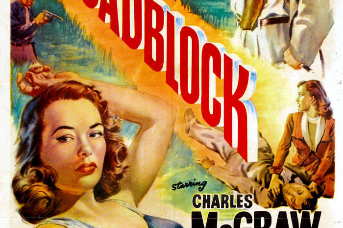 Vintage Film Noir Roadblock Poster Digital Download