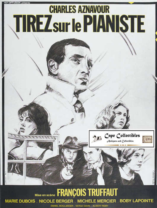 Vintage Film Noir Shoot The Piano Player France Poster Digital Download
