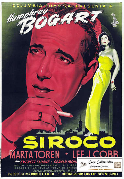 Vintage Film Noir Sirroco Spain Poster Digital Download
