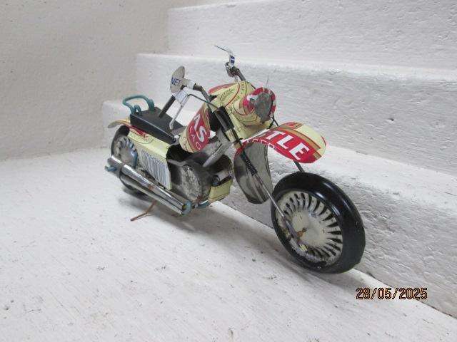 TIN MOTORBIKE - MADE FROM CASTLE BEER CAN