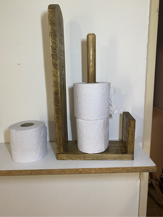 Hand made toilet roll holder / paper towel roll holder