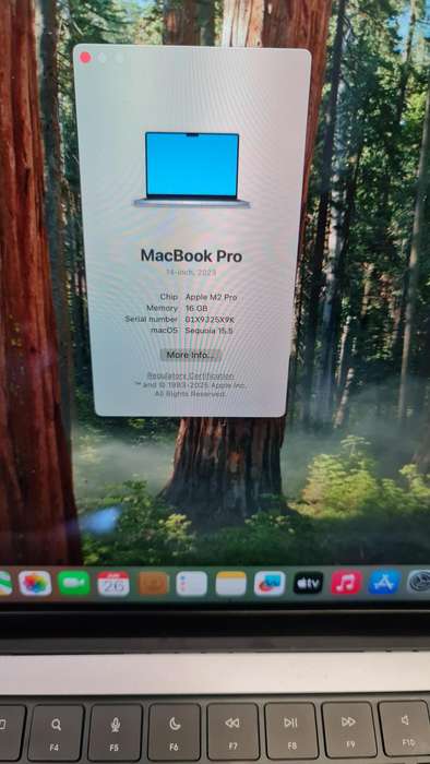 MACBOOK PRO 14 - 2023 MODEL - A2779 - M2 PRO CHIP - 16GB - 512GB - BATTERY CYCLE COUNT 24 - WITH BOX