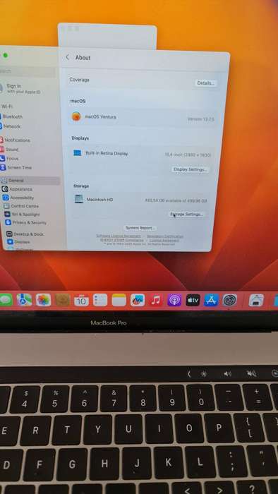 MACBOOK PRO 15 TOUCHBAR - A1707 - 2017 - CORE i7, 16GB MEMORY, 512GB SSD HARD DRIVE, CYCLE COUNT: 1