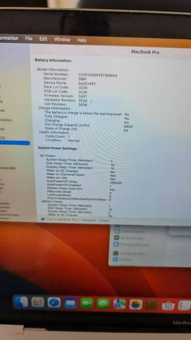 MACBOOK PRO 15 TOUCHBAR - A1707 - 2017 - CORE i7, 16GB MEMORY, 512GB SSD HARD DRIVE, CYCLE COUNT: 1