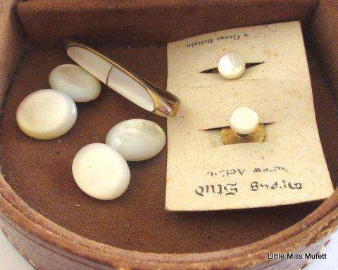 Carved Box with Goodies and Cufflink Box with Cufflinks