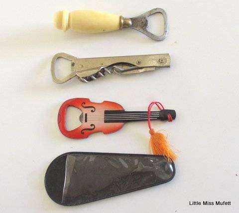 Bottle openers and a cork screw