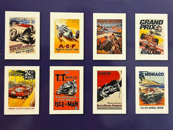 Classic Motorsport Collection Poster set Eight Posters Grand Prix