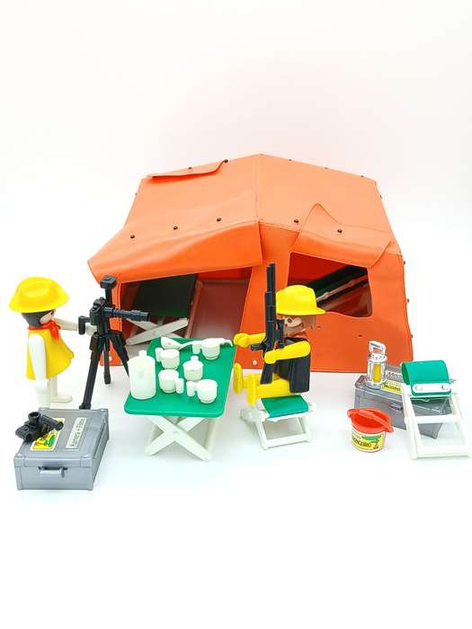 Vintage Playmobil Safari Explorers and Tent - No.3413 (1980)