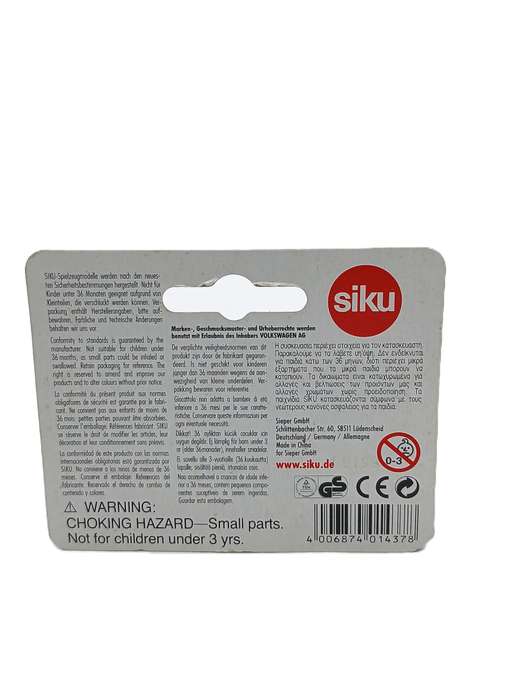 SIKU Volkswagen VW Golf 2.0 TDI Mk6 (Closed Wheel Rim)