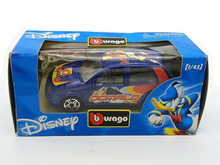 Bburago VW Volkswagen Golf Mk4 Donald Duck Disney 1/43