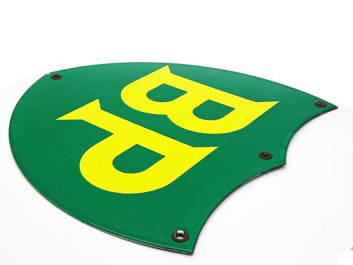 Vintage Enamel BP Petrol metal sign Small