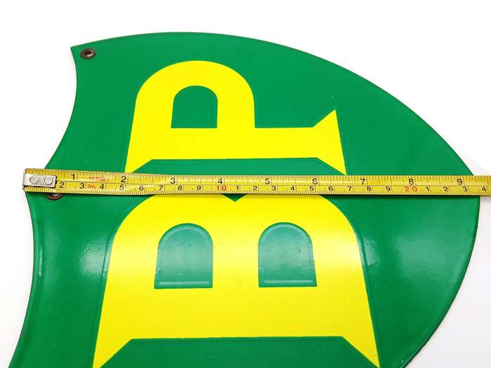 Vintage Enamel BP Petrol metal sign Small