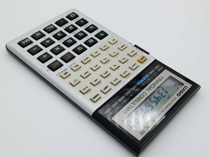 Vintage Casio Calculator FC-100 Financial Consultant 1980s