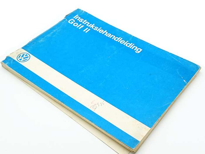 Instruction Manual Volkswagen VW Golf Mk2 Original 1980s