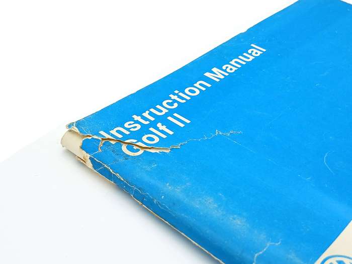 Instruction Manual Volkswagen VW Golf Mk2 Original 1980s