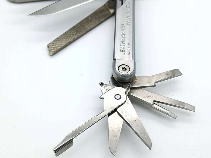 Leatherman Wave 1st Gen with original leather pouch and box (0500 Date Stamp) Kodak Logo