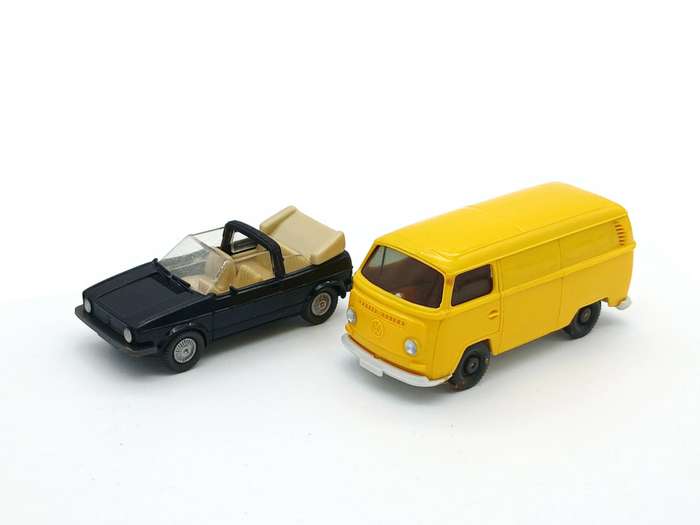 Wiking Volkswagen VW Golf Cabriolet and VW T2 Transporter Shell 1/87