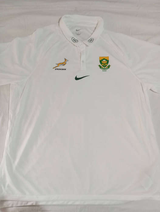 Springbok Rugby White Polo Shirt Size XXXL