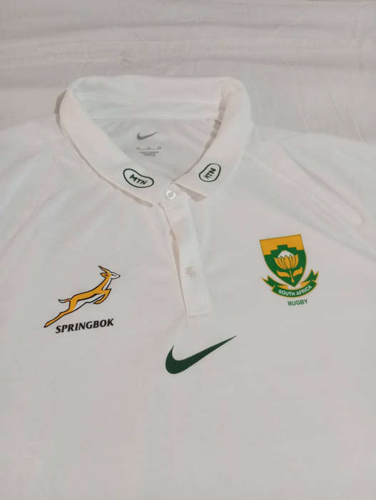Springbok Rugby White Polo Shirt Size XXXL