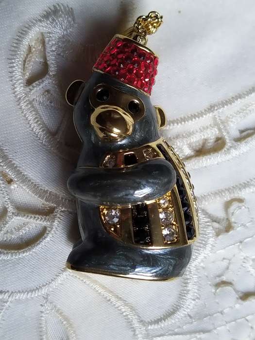 Estee Lauder Monkey Perfume Holder 2004 with Rhinestone hat and coat. Judith Leiber Design