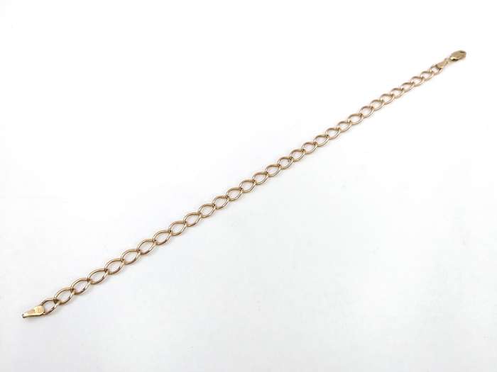 9ct gold curb link chain bracelet