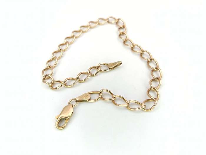 9ct gold curb link chain bracelet