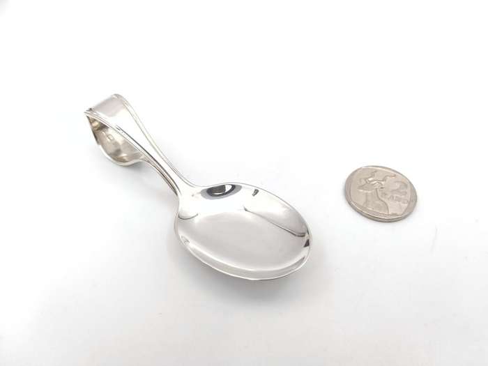 Sterling silver christening spoon in original case (1937)