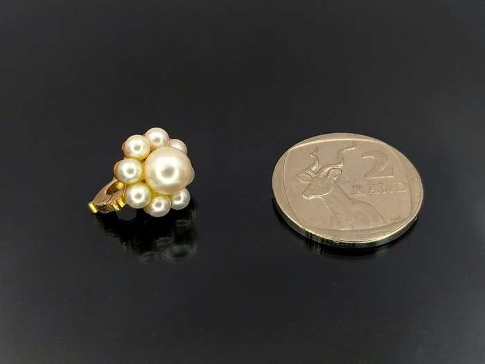 Vintage 14ct gold & pearl enhancer