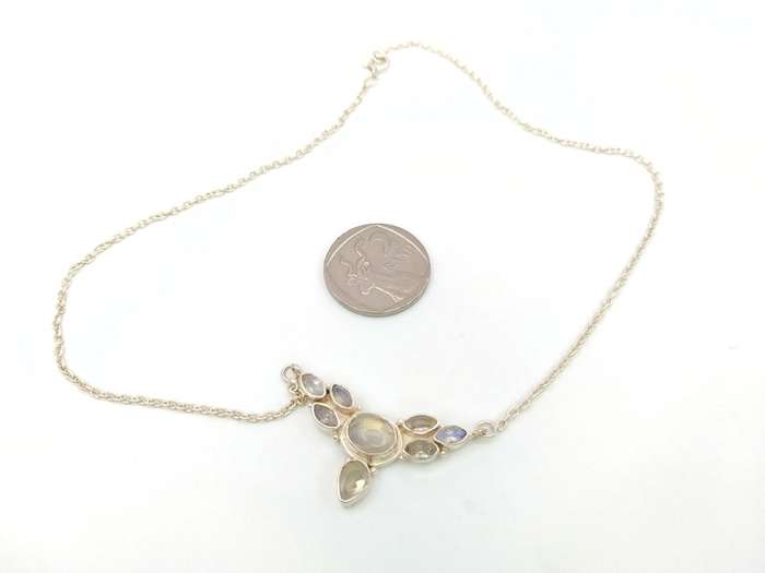 Sterling silver & moonstone necklace