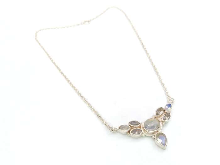 Sterling silver & moonstone necklace